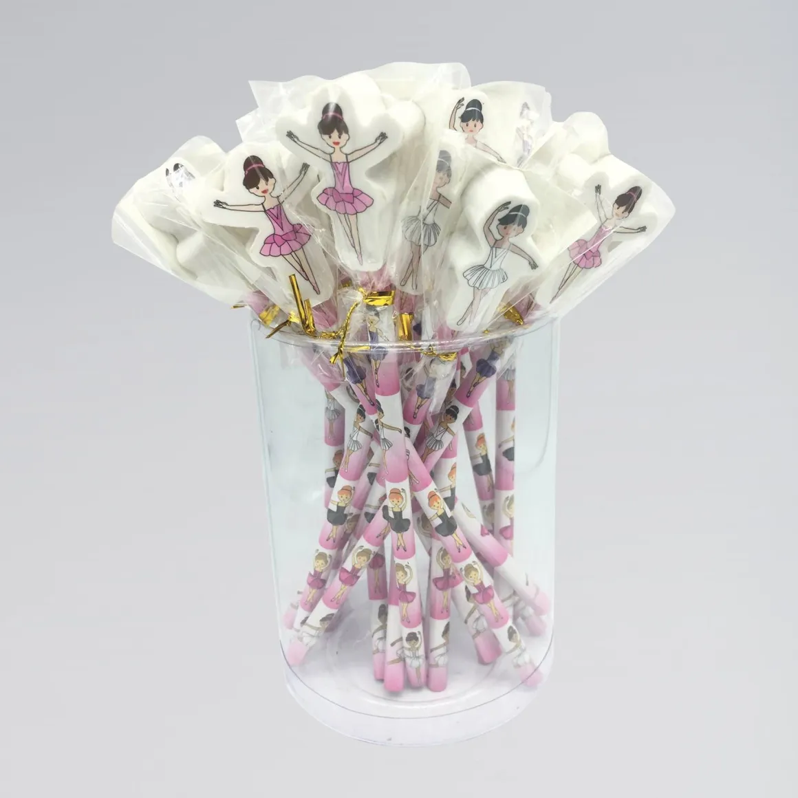 Ballerina Pencil with Eraser Topper - Pack of 24