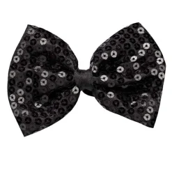 Black Sequin Bow Tie