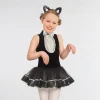 Black Sequin Cat Ears on Headband