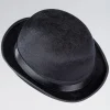 Black Velour Bowler Hat