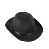 Black Wool Felt Gangster Hat