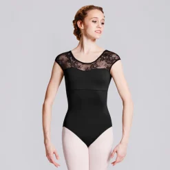 Bloch Hava Lace Back Cap Sleeve Leotard
