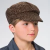 Brown Tweed Flat Cap