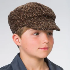 Brown Tweed Flat Cap