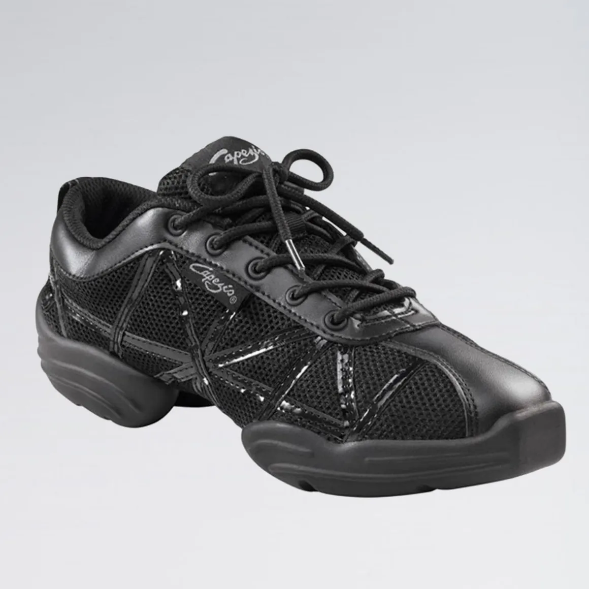 Capezio Black Patent Web Sneakers