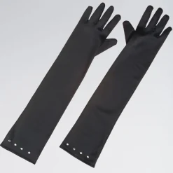 Child Size Satin Gloves with Gem Trim