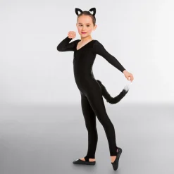 Fur Cat Tail - Black with White Tip