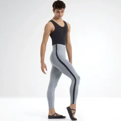 Intermezzo Men’s Footless Leggings with Stripe