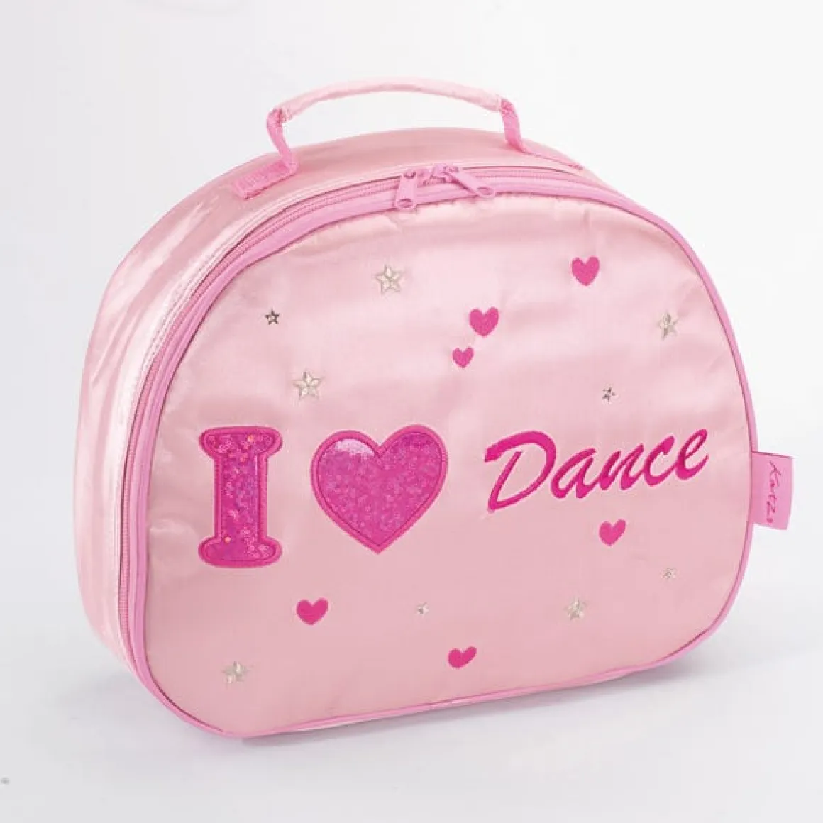 Katz I Heart Dance Satin Oval Vanity Case