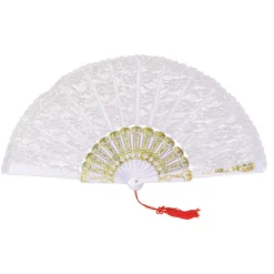Lace Fan (White)
