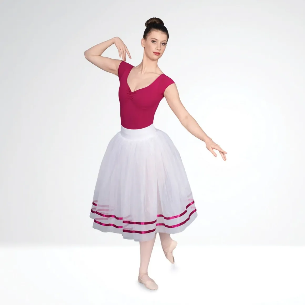 RAD Approved Romantic White Tutu with Ribbon