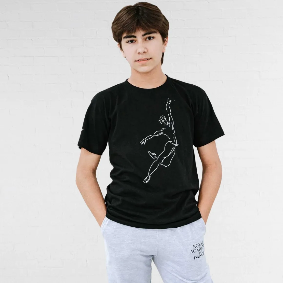 RAD Leaping Male Line Drawing T-Shirt