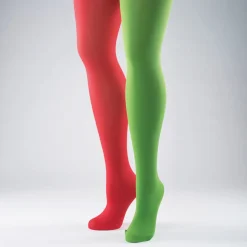 Red & Green Elf Tights - Adult One Size