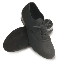 Roch Valley Boys Canvas Oxford Shoes - Black