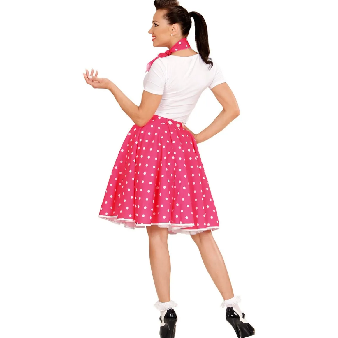 50s Adult Polka Dot Skirt and Neck Scarf