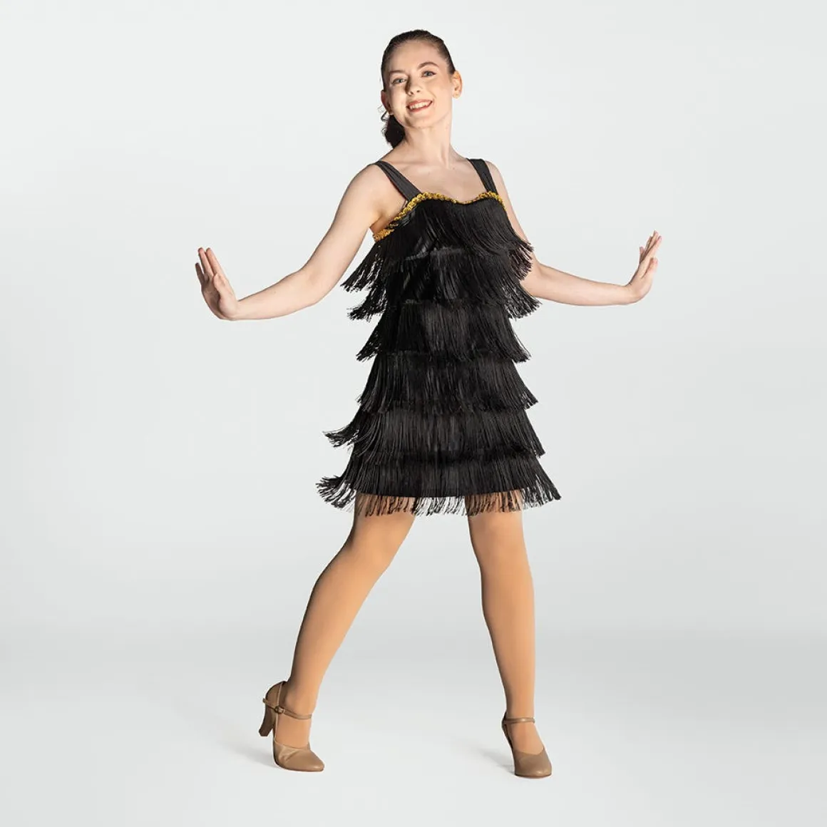 Sequin Trimmed Flapper Dress