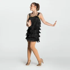 Sequin Trimmed Flapper Dress
