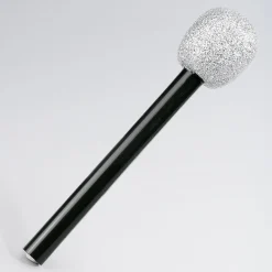 Silver Glitter Microphone - 25cm Long