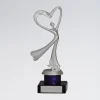 Silver Heart Abstract Dance Trophy