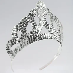 Silver Sequinned Tiara Large