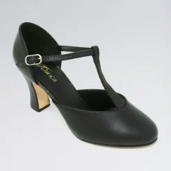 So Danca Leather T-Strapped 3 Inches Heel Character Shoes