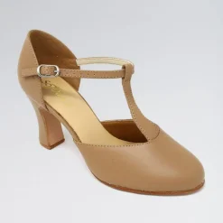 So Danca Leather T-Strapped 3 Inches Heel Character Shoes