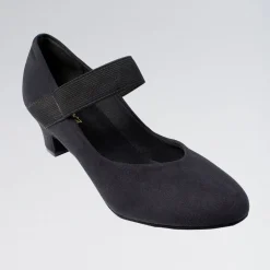 So Danca Suede Upper Elasticated Strap Low Heeled Shoes