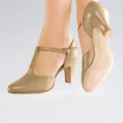 So Danca T-Bar Buckle Fastening Elasticated Gussets 2.5 Inches Heel Shoes