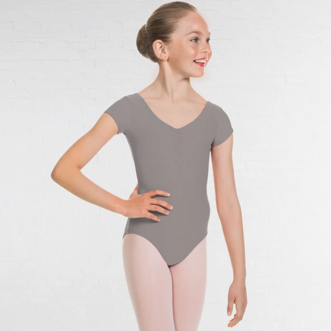 1st Position Alice Cap Sleeved Ruched Leotard (Matt Nylon)
