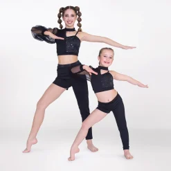 1st Position Asymmetric Two-Piece with Sequin Panel