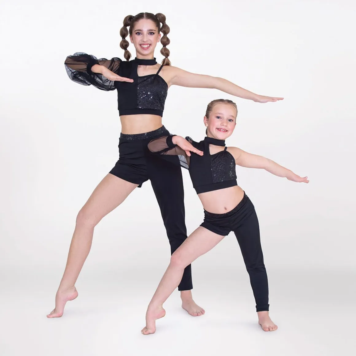 1st Position Asymmetric Two-Piece with Sequin Panel