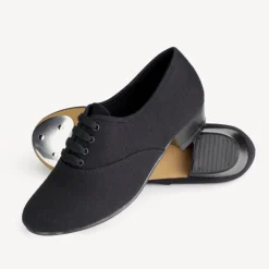 1st Position Boys Canvas Low Heel Oxford Tap Shoes