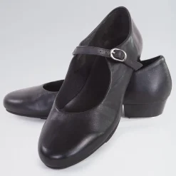 1st Position Buckle Strap Leather Upper Tap Shoe