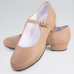 1st Position Buckle Strap Leather Upper Tap Shoe