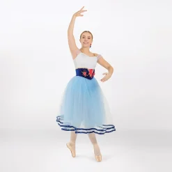 1st Position Corseted Appliqué Romantic Tutu Blue