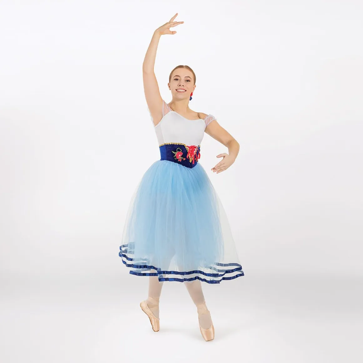 1st Position Corseted Appliqué Romantic Tutu Blue