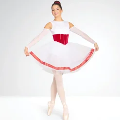 1st Position Corset Style Ballet Dress with Sleeves
