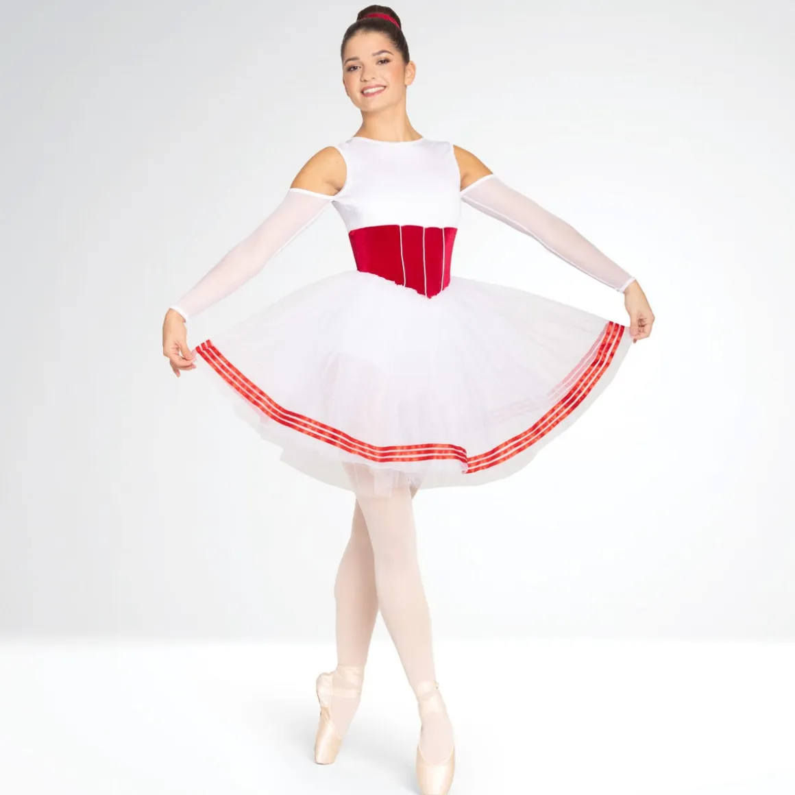 1st Position Corset Style Ballet Dress with Sleeves