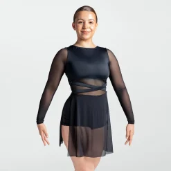 1st Position Cross Front Long Sleeve Biketard