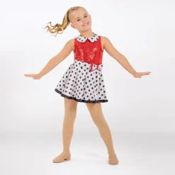 1st Position Dotty Collar Sequin Glitz Dress