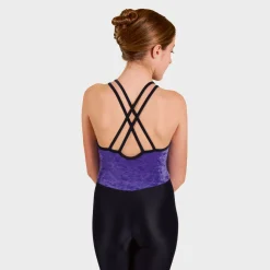 1st Position Elaine Velour Camisole Strap Catsuit