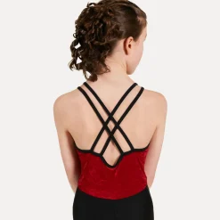1st Position Elaine Velour Camisole Strap Catsuit