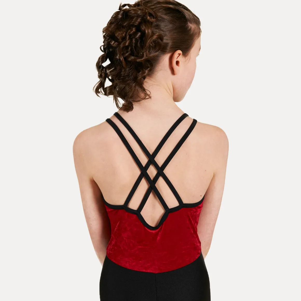 1st Position Elaine Velour Camisole Strap Catsuit