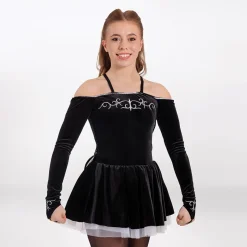 1st Position Embroidered Irish Dress Black