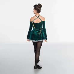 1st Position Embroidered Irish Dress Green