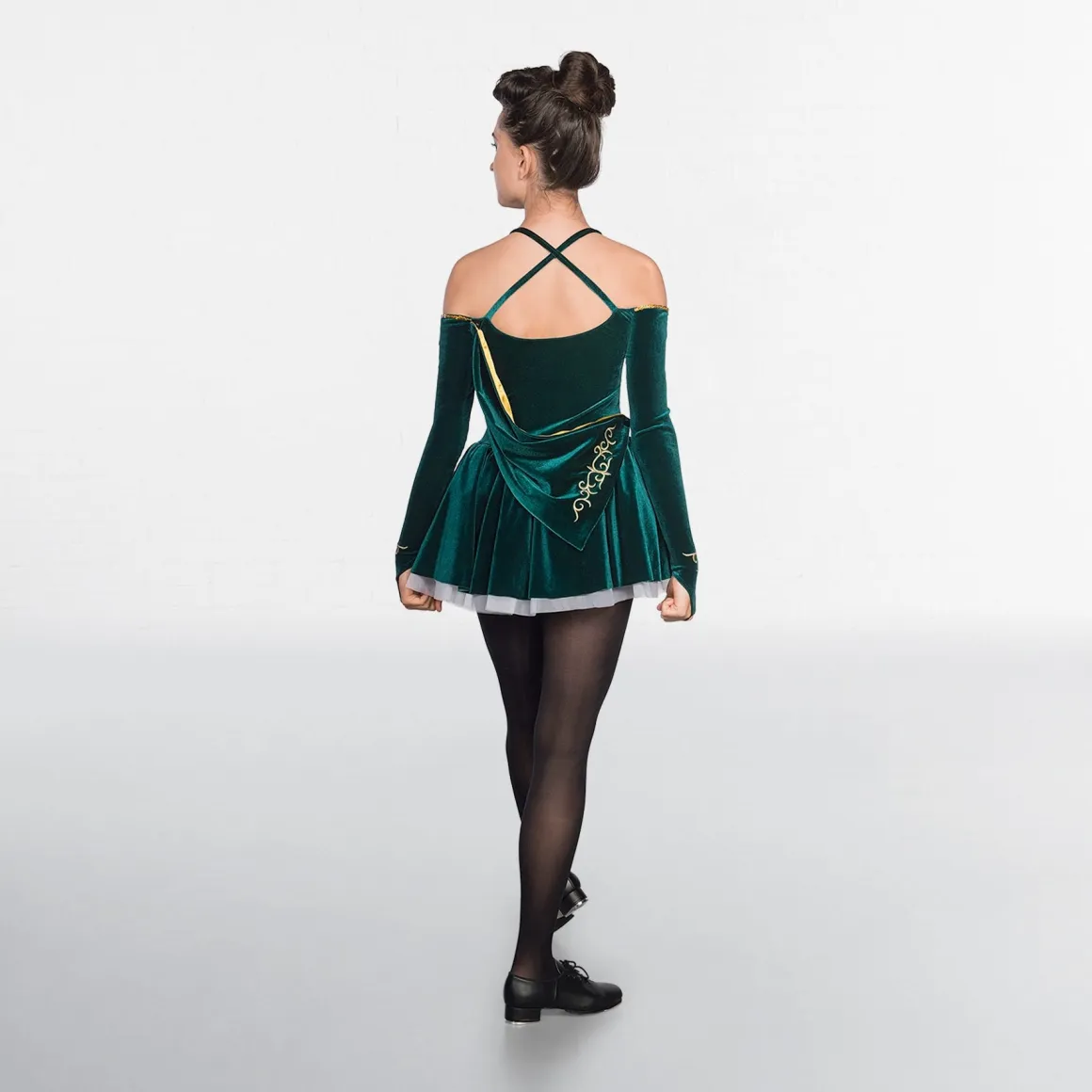 1st Position Embroidered Irish Dress Green