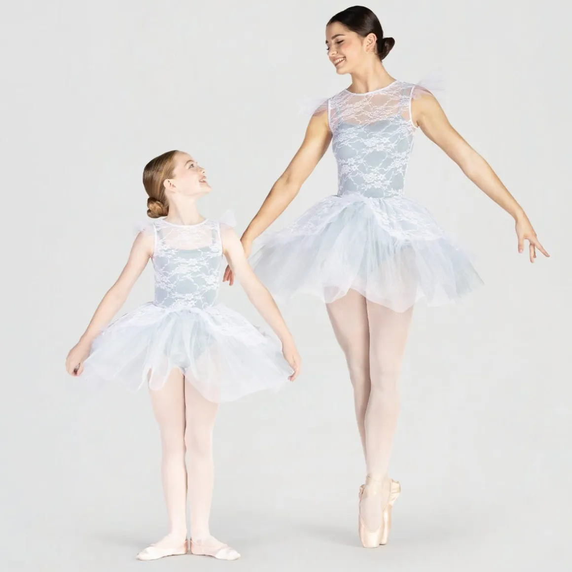1st Position Floral Lace Overlay Tutu with Peplum