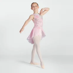 1st Position Floral Print Leotard with Bustle