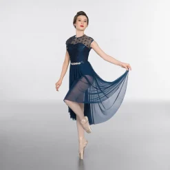 1st Position Geometric Mesh Dress Lyrical
