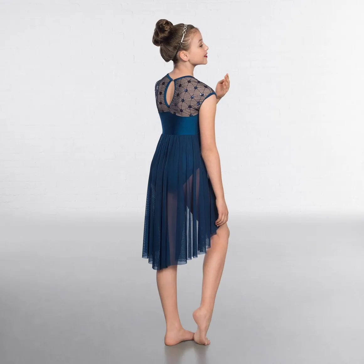 1st Position Geometric Mesh Dress Lyrical